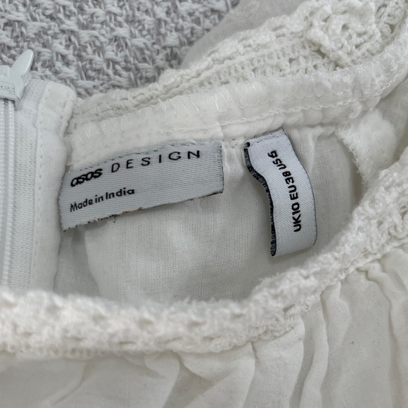 ASOS White Lace Ruffle Romper - Picture 2 of 5